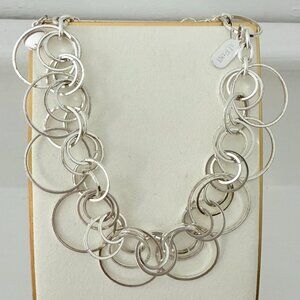 Ali & Ani Silver-Tone Circle Link Bracelet